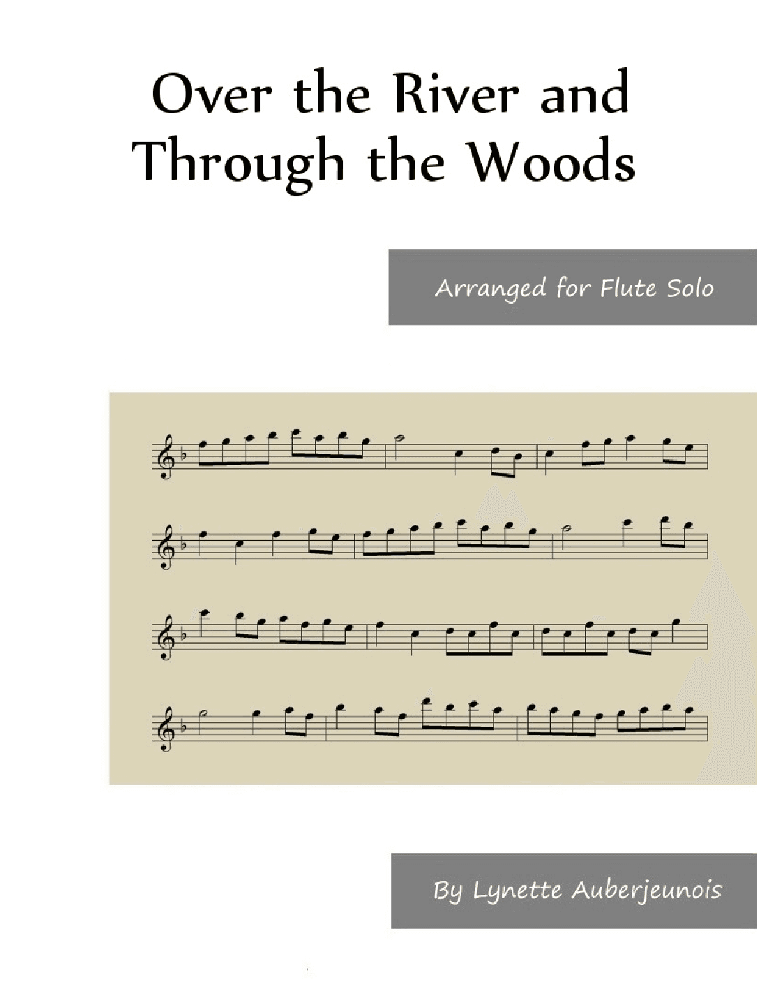 Over the River and Through the Woods - Flute Solo (arr. Lynette Auberjeunois)