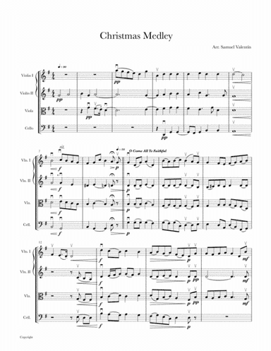 Christmas Medley (string quartet) (arr. Samuel Valentin)