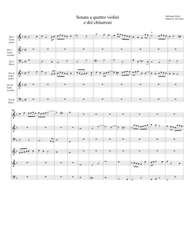 Sonata a quattro violini e doi chitarroni (arrangement for 6 recorders) (arr. Gil Garty)