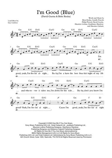 I'm Good (blue) (arr. Iury Cardoso)