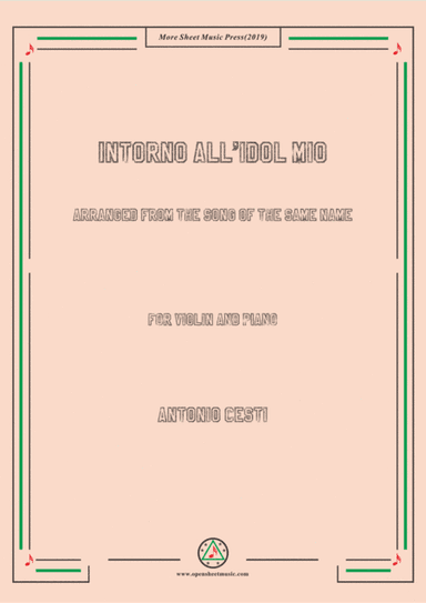 Cesti-Intorno all'idol mio, for Violin and Piano (arr. MSM)