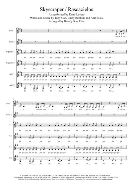 Skyscraper (arr. BK Riha / Brandy Kay Riha)