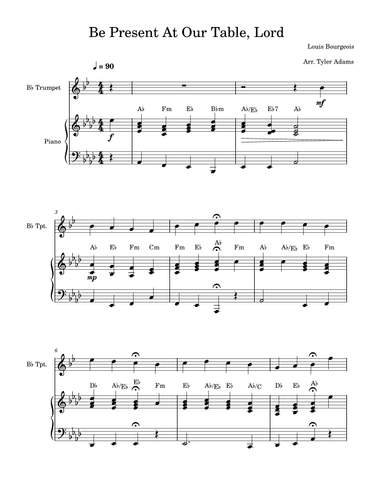 Be Present At Our Table Lord (arr. Tyler Adams)