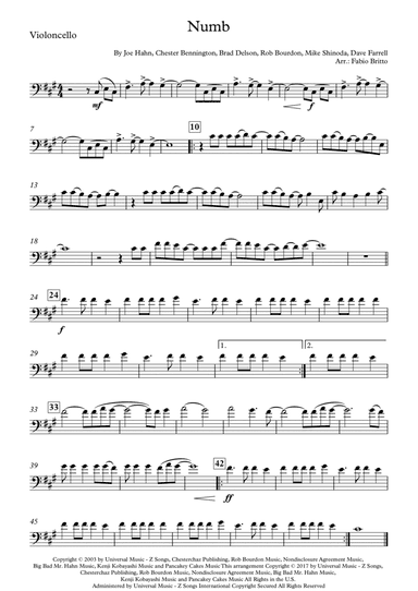 Numb (arr. Fabio Britto)