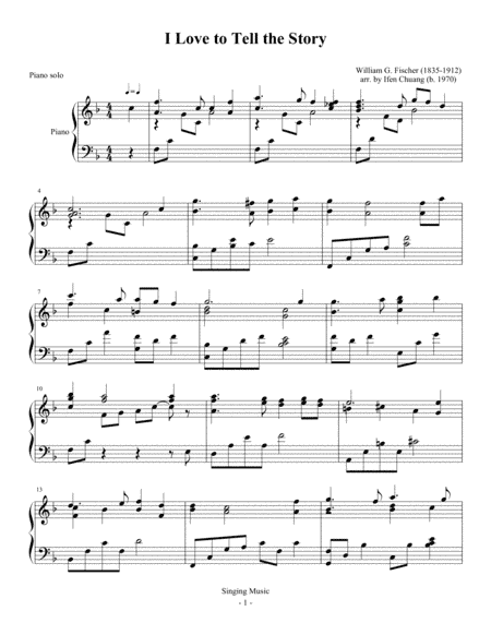 I Love to Tell the Story (arr. Ifen Chuang)