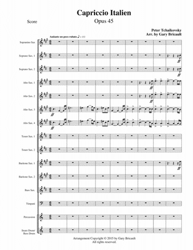 Capriccio Italien - Opus 45 (arr. Gary Bricault)