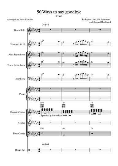 50 Ways To Say Goodbye (arr. Peter Crocker)