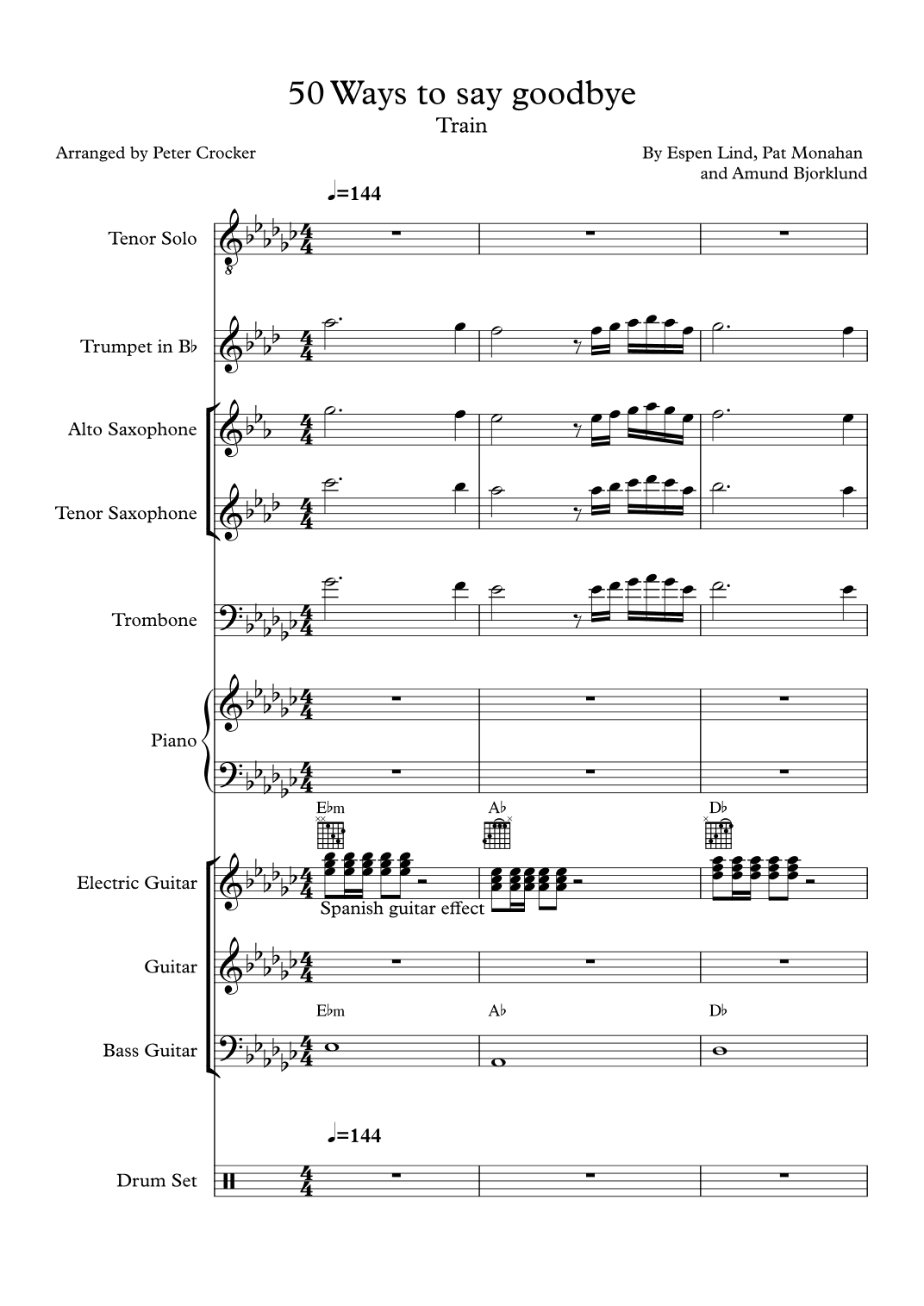 50 Ways To Say Goodbye (arr. Peter Crocker)