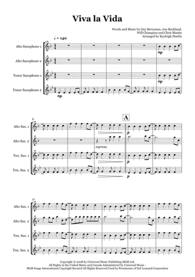 Viva La Vida (arr. Kayleigh Huelin)
