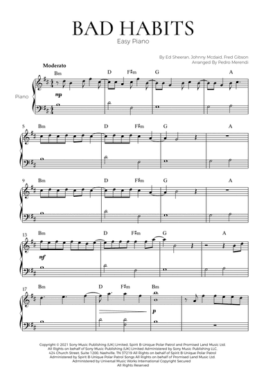 Bad Habits (arr. Pedro Merendi)