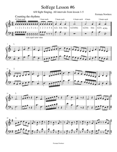 Sight Singing in 6/8 Time | Solfege and Sight Reading Practice