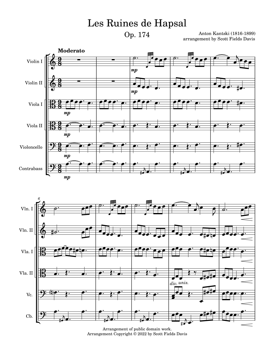Kontski, Les Ruines de Hapsal (arr. Scott Fields Davis)