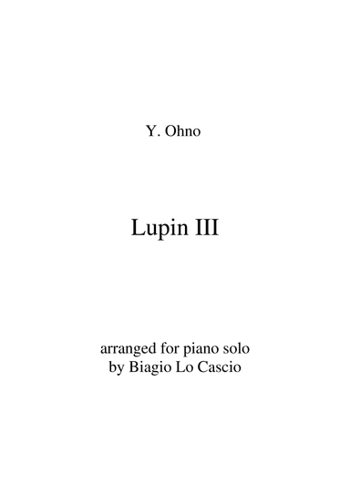 Theme From Lupin The Third '78 (arr. B. Lo Cascio)