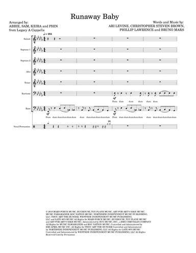 Runaway Baby (arr. Abbie, Sam, Keira and Phin from Legacy A Cappella)
