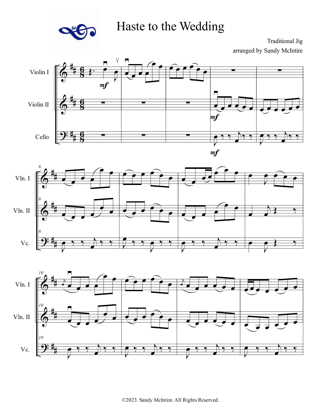 Haste to the Wedding (arr. Sandy McIntire)
