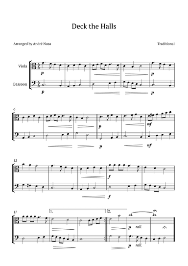 Deck the Halls (arr. André Nusa)