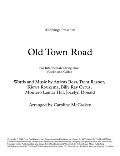 Old Town Road (remix) (arr. Caroline McCaskey)