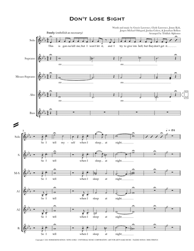 Don't Lose Sight (arr. Tehillah Alphonso)