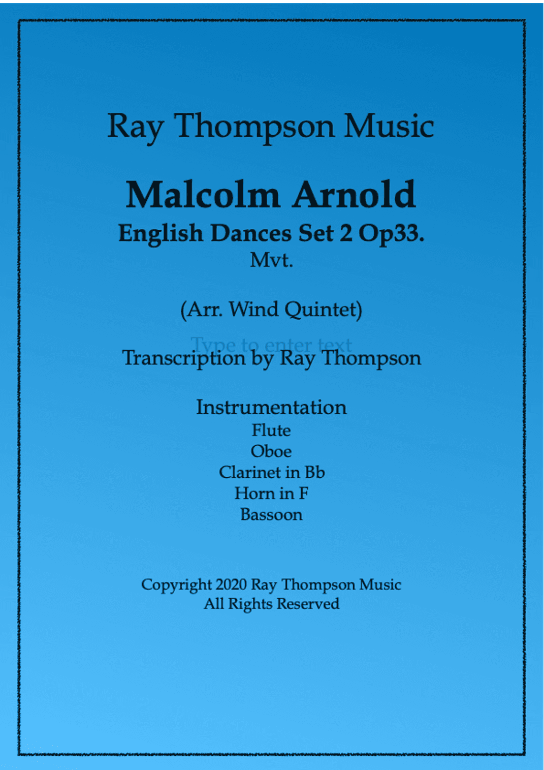 English Dances Set 2 (arr. Ray Thompson)