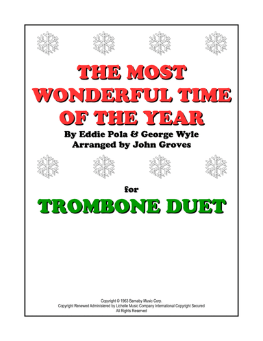 The Most Wonderful Time Of The Year (arr. John Groves)