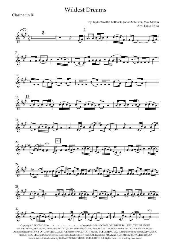 Wildest Dreams (arr. Fabio Britto)