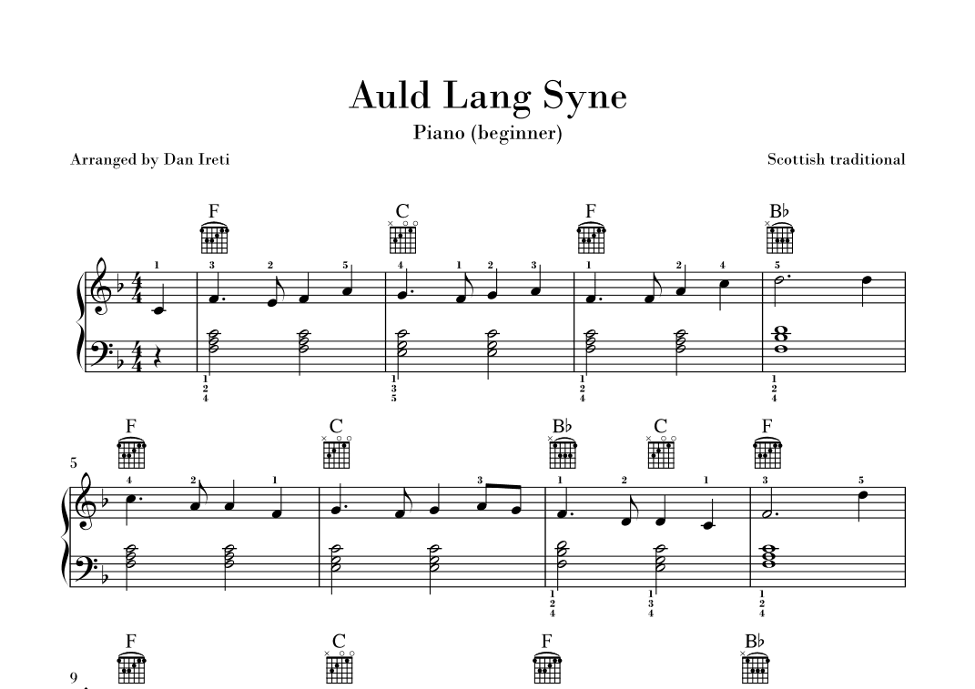 Auld Lang Syne (arr. Dan Ireti)