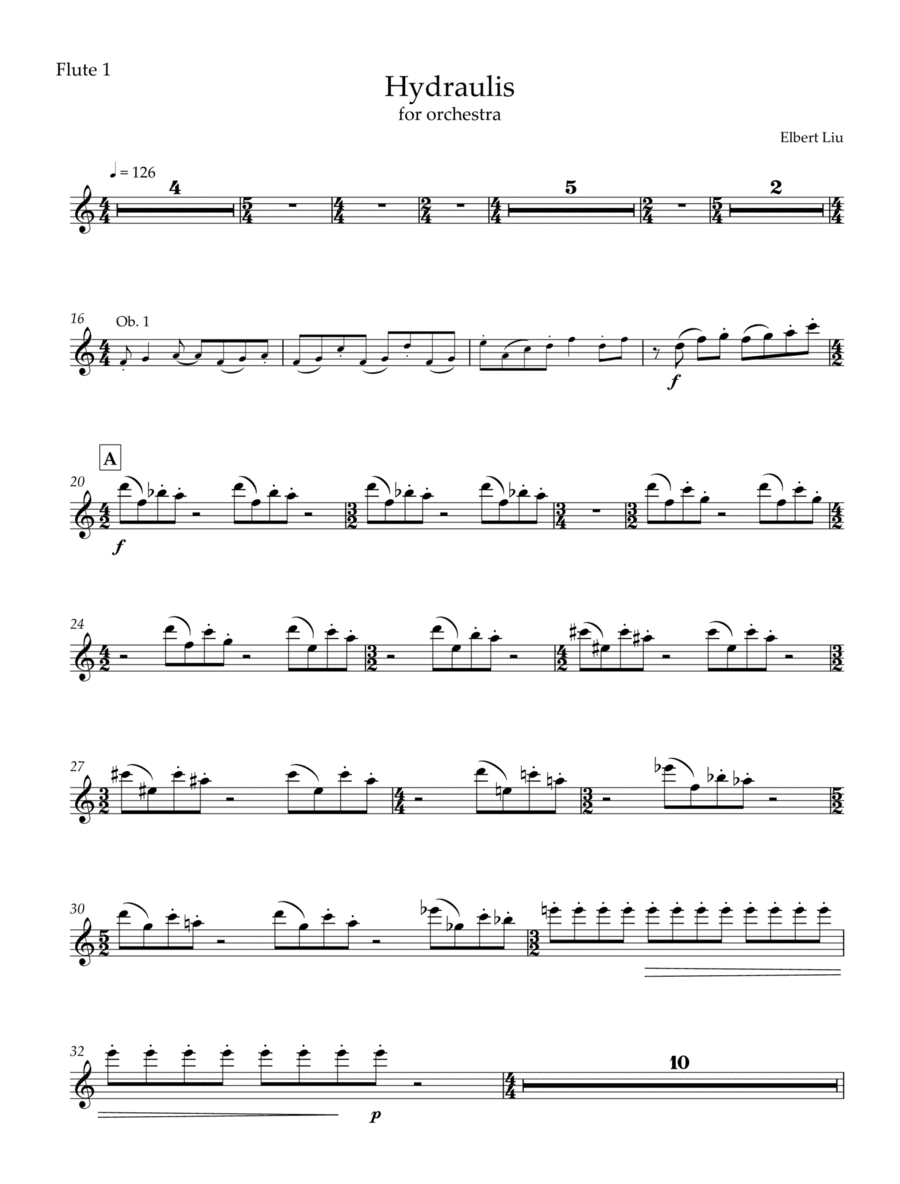 Hydraulis for Orchestra - Instrumental Parts