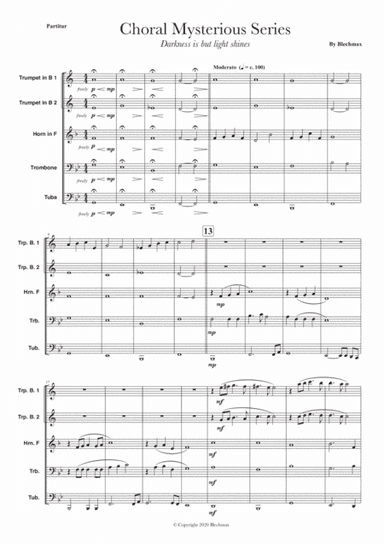 Choral Mysterious Series Vol. I for Brassqintet