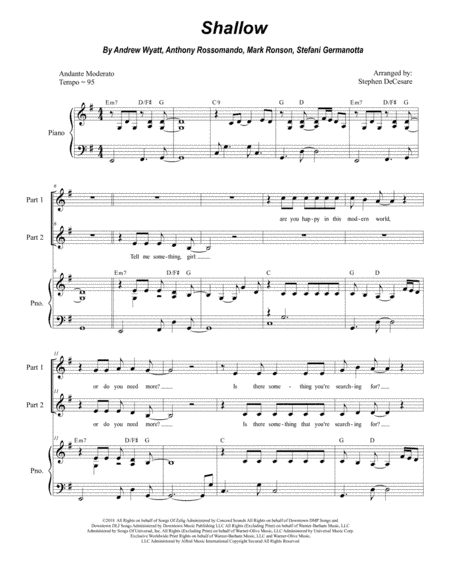 Shallow (arr. Stephen DeCesare)