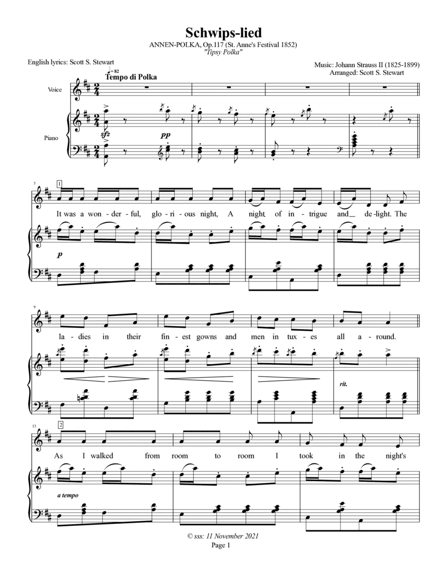 Schwips-lied (The Tipsy Polka) (arr. Scott S. Stewart)