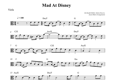 Mad At Disney (arr. Wesley S. SIlva)