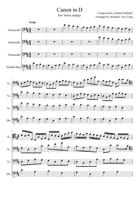 Canon in D (arr. Matthew Jose Tung)