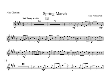 Spring March: ALTO  CLARINET PART