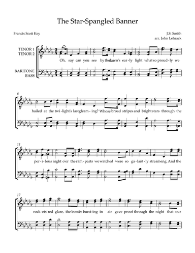 The Star-Spangled Banner (arr. John Lehrack)