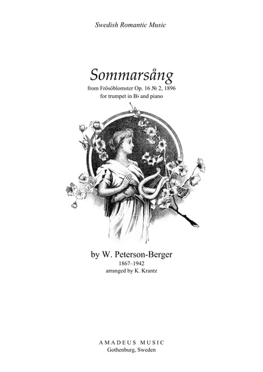 Sommarsång/Sommarsang for trumpet in Bb and piano (arr. K. Krantz)