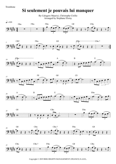 Si Seulement Je Pouvais Lui Manquer (arr. Stephane ELSINY)