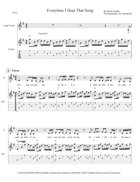 Every Time I Hear That Song (arr. Mark McCarron)
