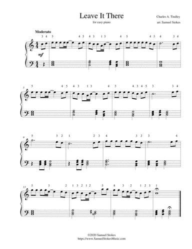Leave It There - for easy piano (arr. Samuel Stokes)