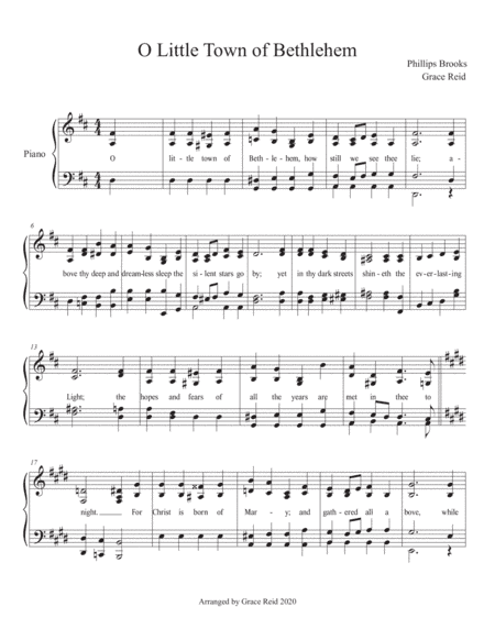 O Little Town of Bethlehem (arr. Creating Music Joy)