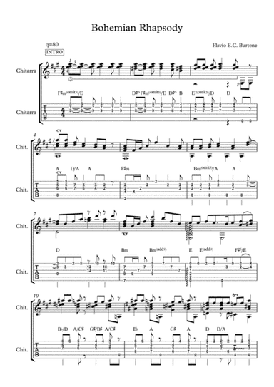 Bohemian Rhapsody (arr. Flavio Emanuele Costantino Burtone)