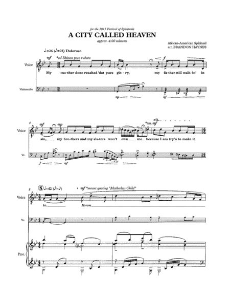 A City Called Heaven (arr. Brandon Haynes)
