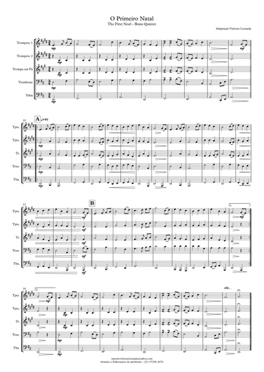 The First Noel - Brass Quintet (arr. Vinícius Louzada)