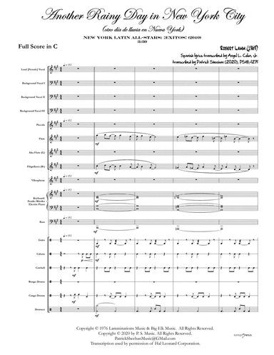 Another Rainy Day In New York City (arr. Patrick Sheehan)