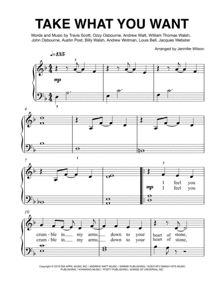 Take What You Want (arr. Jennifer Wilson)