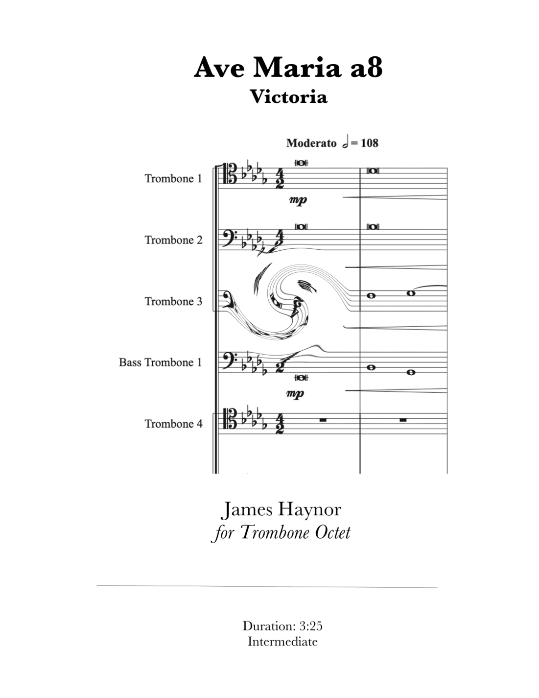 Ave Maria a8 for Trombone Octet (arr. James Haynor)