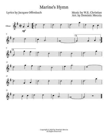 Marine's Hymn (arr. Dominic Meccia)