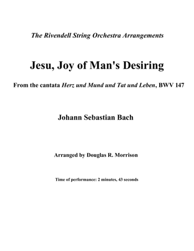 Jesu, Joy of Man's Desiring (arr. Douglas R. Morrison)