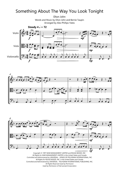 Something About The Way You Look Tonight (arr. Alex Phillips-Yates)