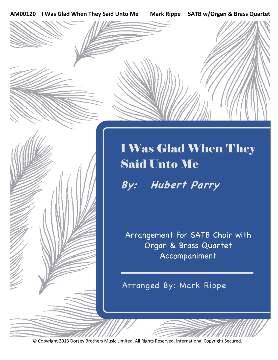 I Was Glad When They Said Unto Me (arr. Mark Rippe)
