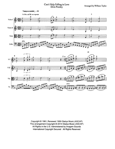 Can't Help Falling In Love (arr. William Taylor)